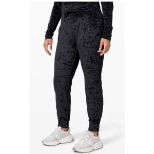LuluLemon Crush Velvet Blue Joggers
